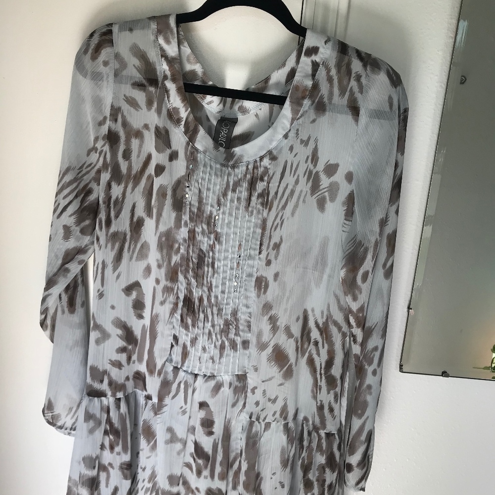 L - Saopaulo - Sheer Printed Blouse